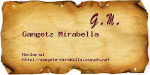 Gangetz Mirabella névjegykártya